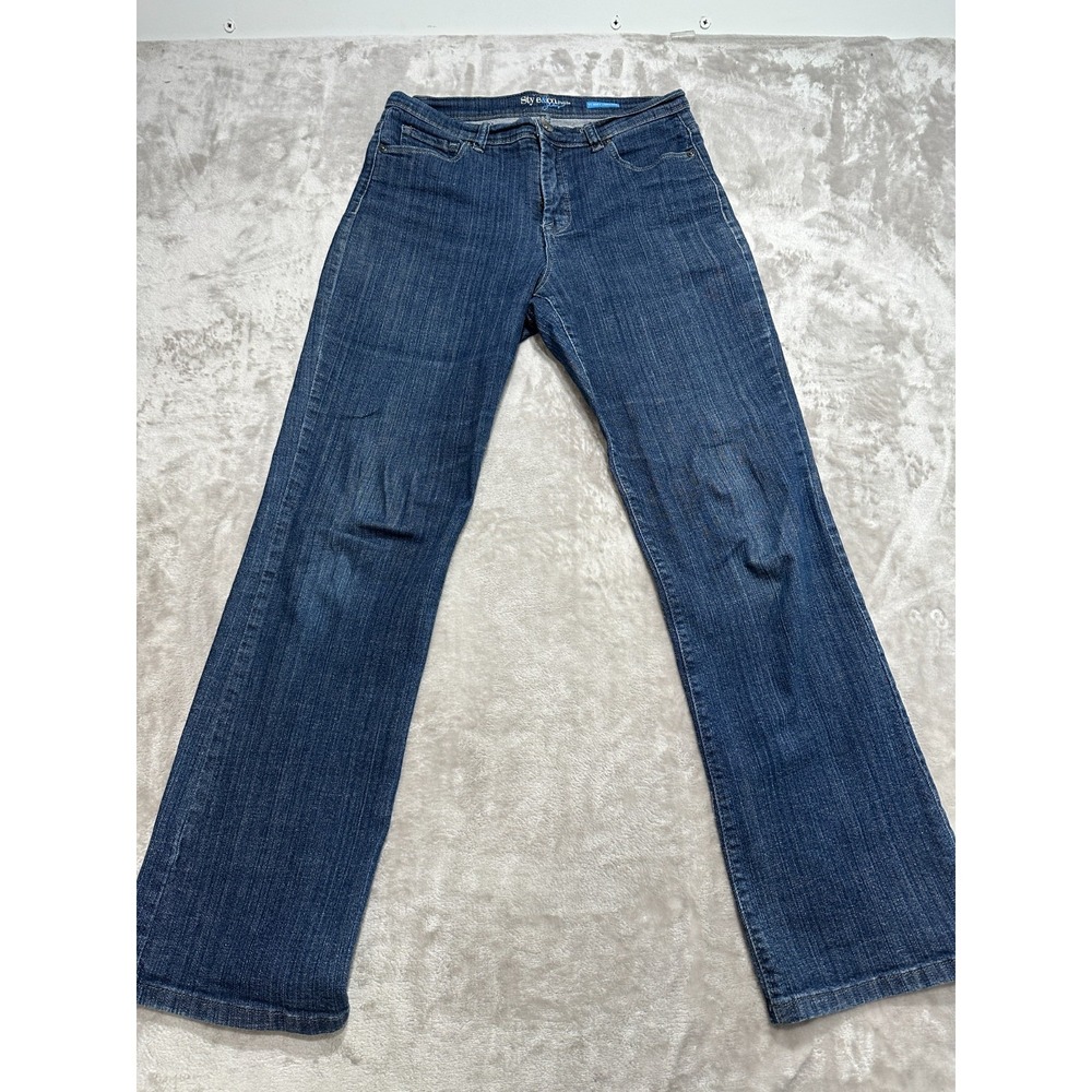 Style & Co Jeans Womens Size 8P Blue Denim Straight Leg Tummy Control EUC